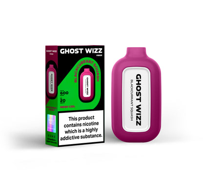 Vapes Bars Ghost Wizz Blackcurrant Squash Product With Box