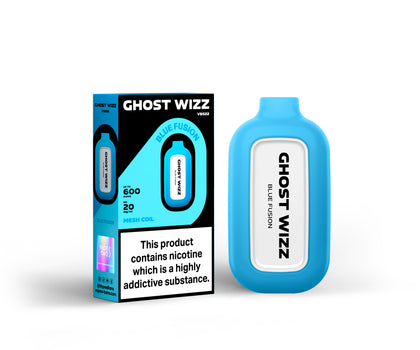 Vapes Bars Ghost Wizz Blue Fusion Product With Box