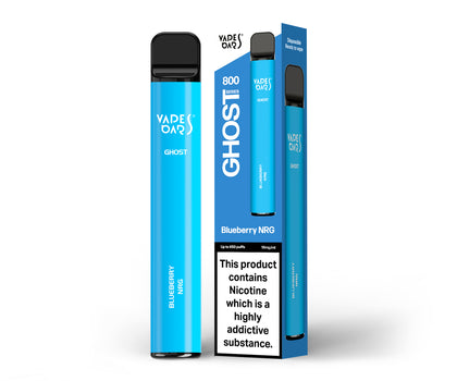 Vapes Bars Ghost 800 Blueberry NRG Product With Box