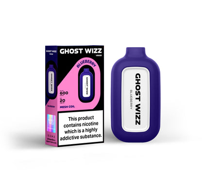 Vapes Bars Ghost Wizz Blueberry Product With Box