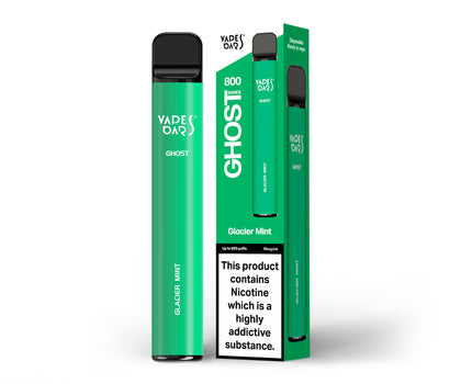 Vapes Bars Ghost 800 Glacier Mint Product With Box