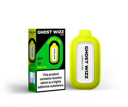 Vapes Bars Ghost Wizz Lemon & Lime Product With Box