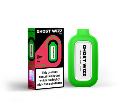Vapes Bars Ghost Wizz Passion Kiwi Guava Product With Box