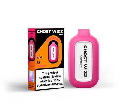 Vapes Bars Ghost Wizz Raspberry Product With Box