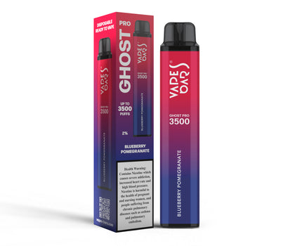 Vapes Bars Ghost Pro 3500 Blueberry Pomegrante Product With Box