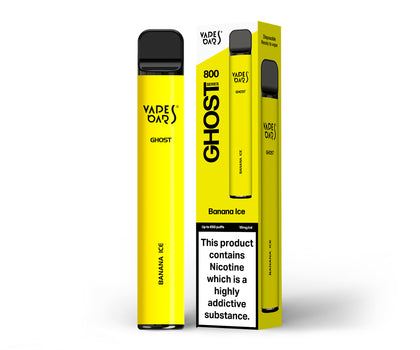 Vapes Bars Ghost 800 Banana Ice Product With Box