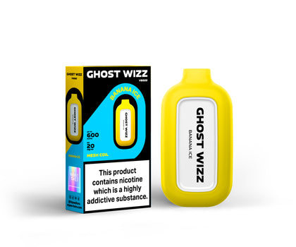 Vapes Bars Ghost Wizz Banana Ice Product With Box