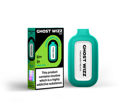 Vapes Bars Ghost Wizz Fresh Mint Mojito Product With Box