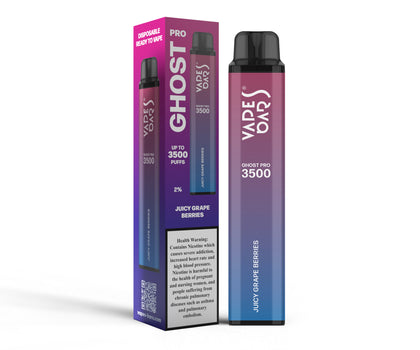 Vapes Bars Ghost Pro 3500 Juicy Grape Berries Product With Box