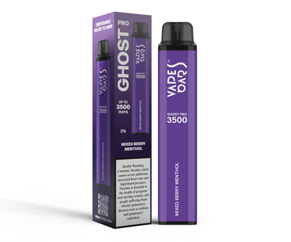 Vapes Bars Ghost Pro 3500 Mixed Berry Menthol Product With Box