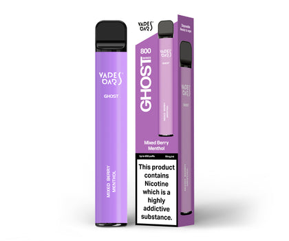 Vapes Bars Ghost 800 Mixed Berry Menthol Product With Box