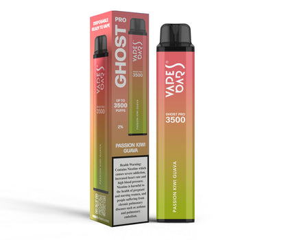 Vapes Bars Ghost Pro 3500 Passion Kiwi Guava Product With Box