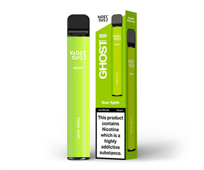 Vapes Bars Ghost 800 Sour Apple Product With Box