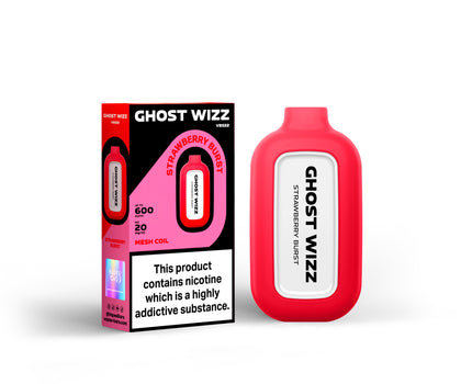 Vapes Bars Ghost Wizz Strawberry Burst Product With Box