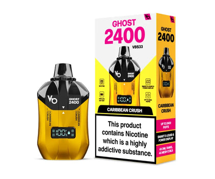 Vapes Bars Ghost 2400 Caribbean Crush Product with Box