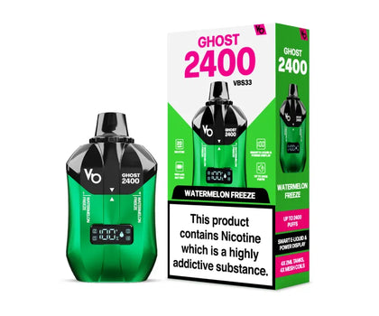 Vapes Bars Ghost 2400 Watermelon Freeze Product with Box